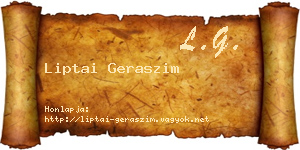 Liptai Geraszim névjegykártya